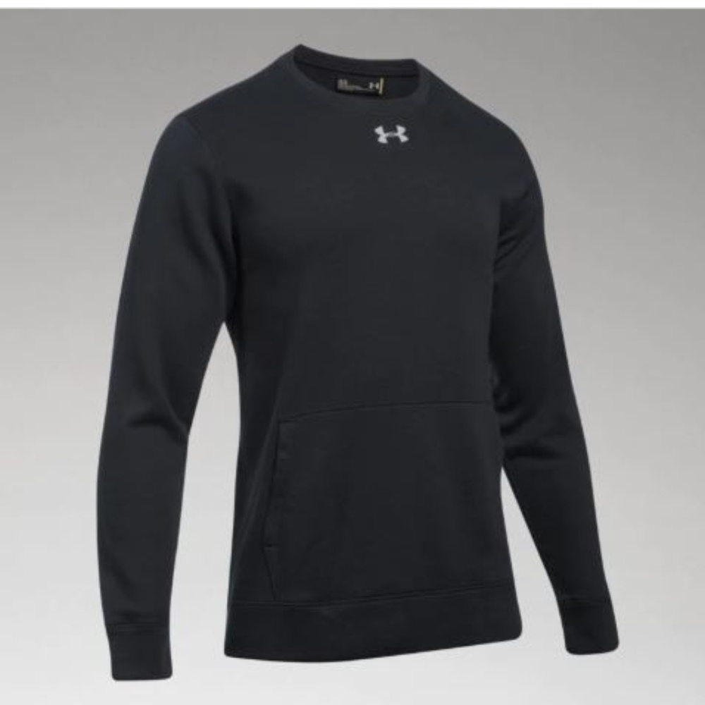 1302159-001 Black UA Men's Hustle Fleece Crew